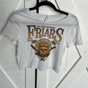 White padres women’s crop